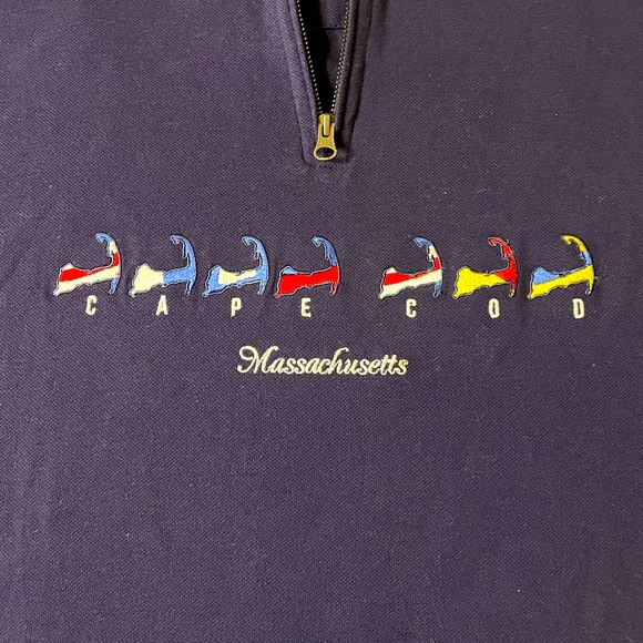 Cape Cod Cuffy’s Half Zip Navy - Picture 4 of 5